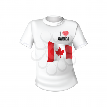 Royalty Free Clipart Image of a Canadian T-Shirt