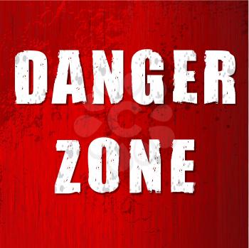 Royalty Free Clipart Image of a Danger Zone Sign