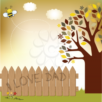 Royalty Free Clipart Image of a Father's Day Card