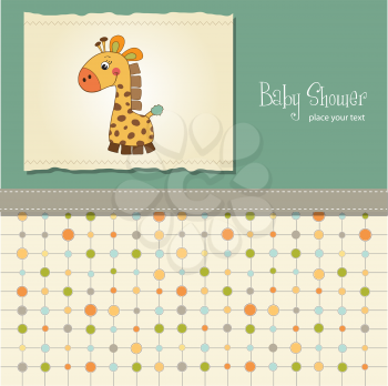 baby shower card with giraffe