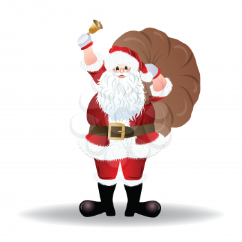 Santa Claus, greeting card design in vector format