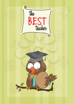 Owl Teacher in vector format