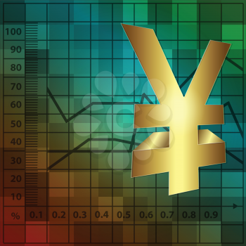financial background 3d yen sign