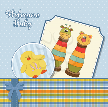 baby boy announcement card
