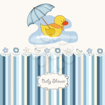 baby  shower card with duck toy