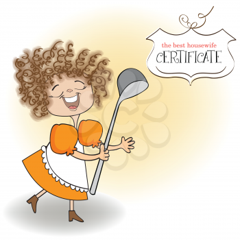 the best wifehouse certificate, vector illustration