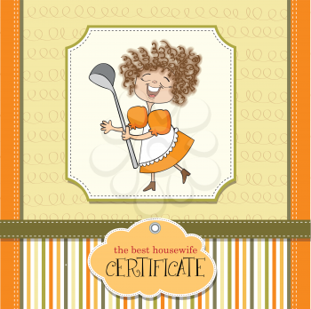 the best wifehouse certificate, vector illustration