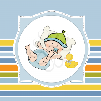 babyboy shower card, illustration in vector format