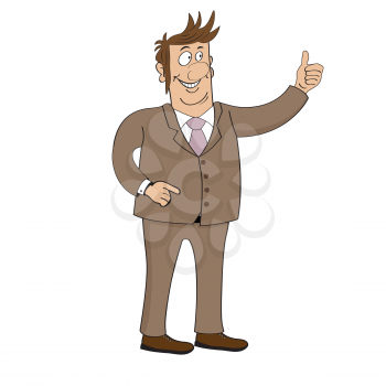 business man character isolated on white background, vector illustration