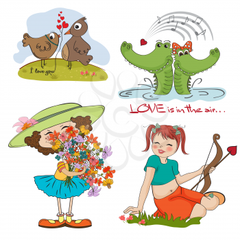 Royalty Free Clipart Image of Love-Related Images