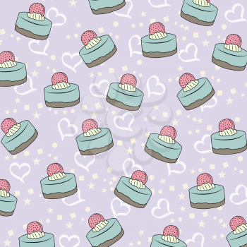 cupcakes pattern, vector format eps10