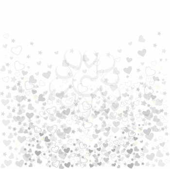 white background with hearts,  vector format