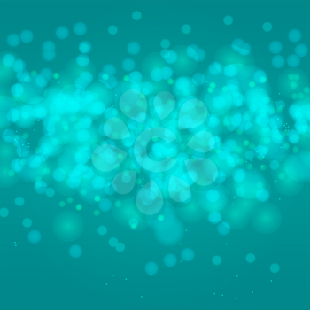 Beautiful turquoise bokeh abstract background. Vector format