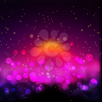 Amazing bokeh abstract background. Vector format