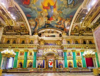 ST. PETERSBURG, RUSSIA FEDERATION - JUNE 29:Interior of Saint Isaac's Cathedral in St Petersburg, Russia . Picture takes in Saint-Petersburg, inside Saint Isaac's Cathedral  on June 29, 2012.

