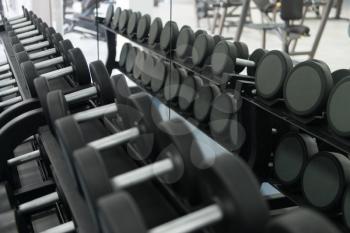 Modern Gym Room Fitness Center With Equipment And Machines