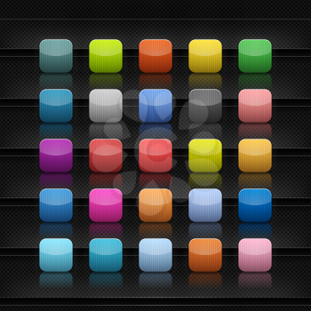 Royalty Free Clipart Image of Colourful Square Icons