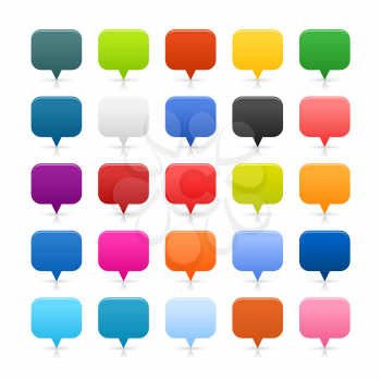Royalty Free Clipart Image of a Bunch of Speech Icons