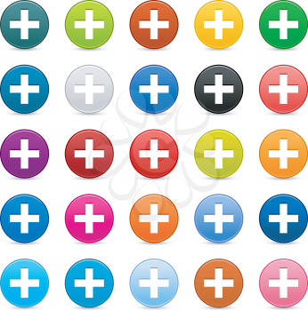 Royalty Free Clipart Image of Plus Icons