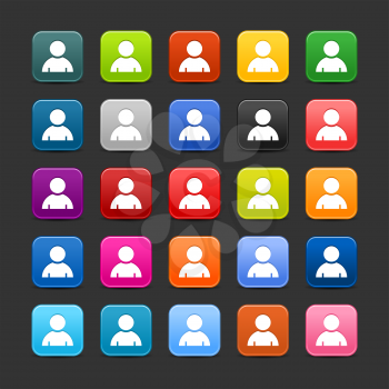 Royalty Free Clipart Image of User Icons