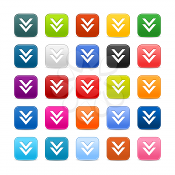 Royalty Free Clipart Image of a Set of Download Icons