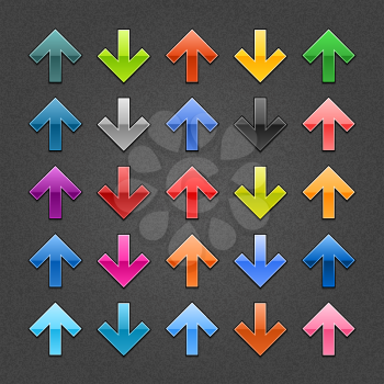 Royalty Free Clipart Image of Colourful Arrows