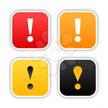 Royalty Free Clipart Image of Exclamation Mark Signs