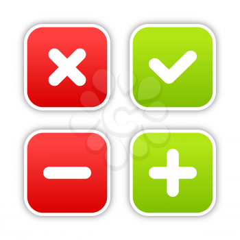 Royalty Free Clipart Image of Four Math Icons