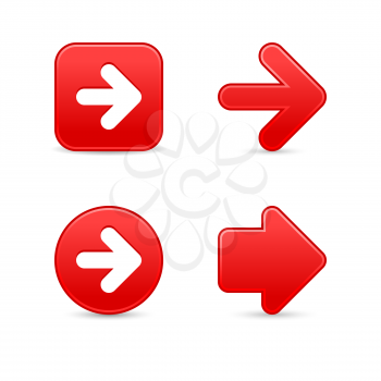 Royalty Free Clipart Image of Red Arrow Icons