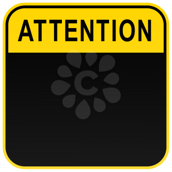 Royalty Free Clipart Image of an Attention Sign