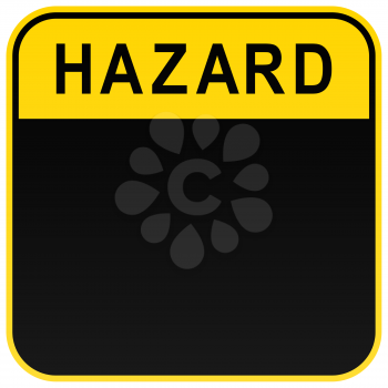 Royalty Free Clipart Image of a Hazard Sign