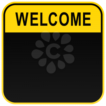 Royalty Free Clipart Image of a Welcome Sign
