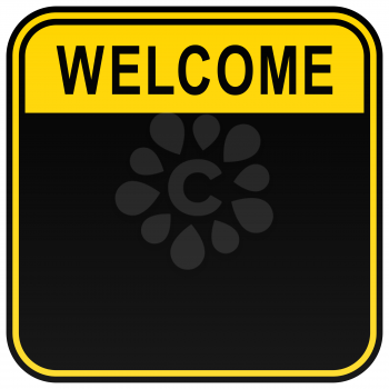 Royalty Free Clipart Image of a Welcome Sign