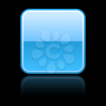 Royalty Free Clipart Image of a Blue Button