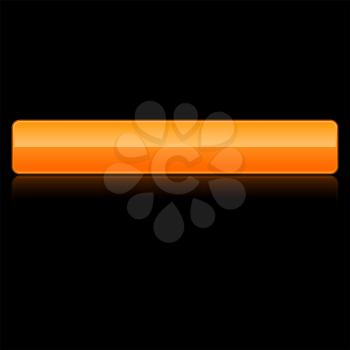 Royalty Free Clipart Image of an Orange Computer Button