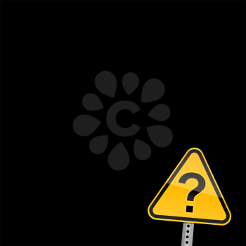 Royalty Free Clipart Image of a Question Mark Sign