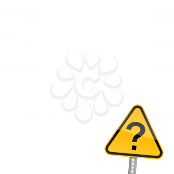 Royalty Free Clipart Image of a Question Mark Sign