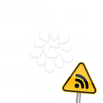 Royalty Free Clipart Image of an RSS Feed Sign
