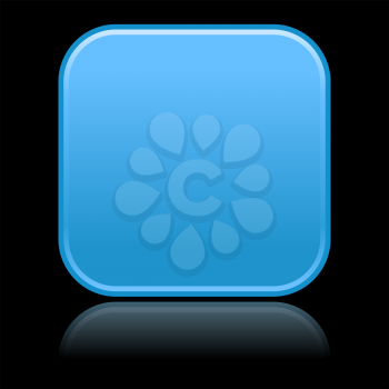 Royalty Free Clipart Image of a Blue Square Icon
