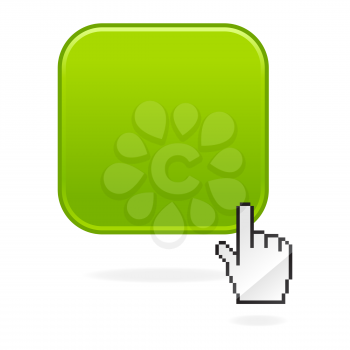 Royalty Free Clipart Image of a Cursor Over an Icon