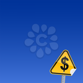 Royalty Free Clipart Image of a Dollar Sign