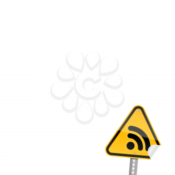 Royalty Free Clipart Image of an RSS Feed Sign