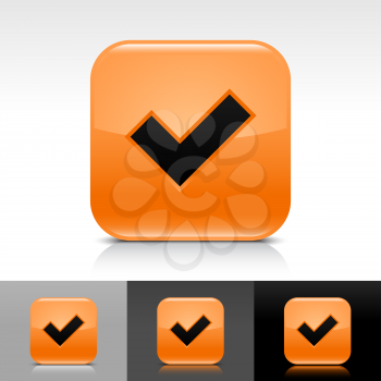 Royalty Free Clipart Image of a Set of Check Mark Icons