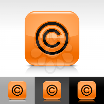 Royalty Free Clipart Image of a Set of Copyright Icons