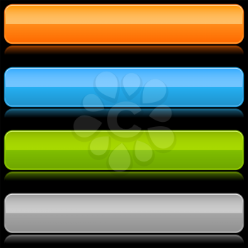 Royalty Free Clipart Image of Blank Computer Buttons