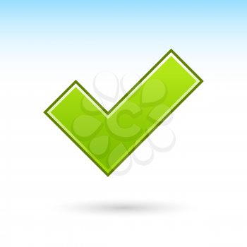 Royalty Free Clipart Image of a Check Mark Icon