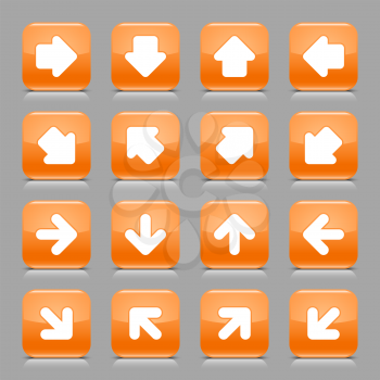 Royalty Free Clipart Image of a Set of Arrow Buttons