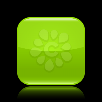 Royalty Free Clipart Image of a Green Button