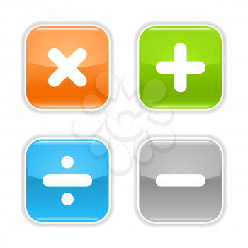 Royalty Free Clipart Image of Four Math Symbol