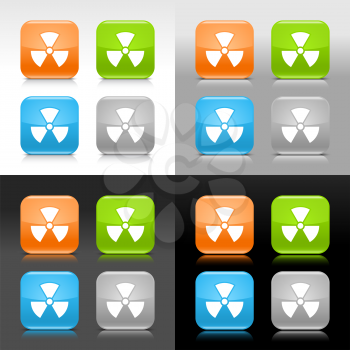 Royalty Free Clipart Image of a Bunch of Radiation Icons